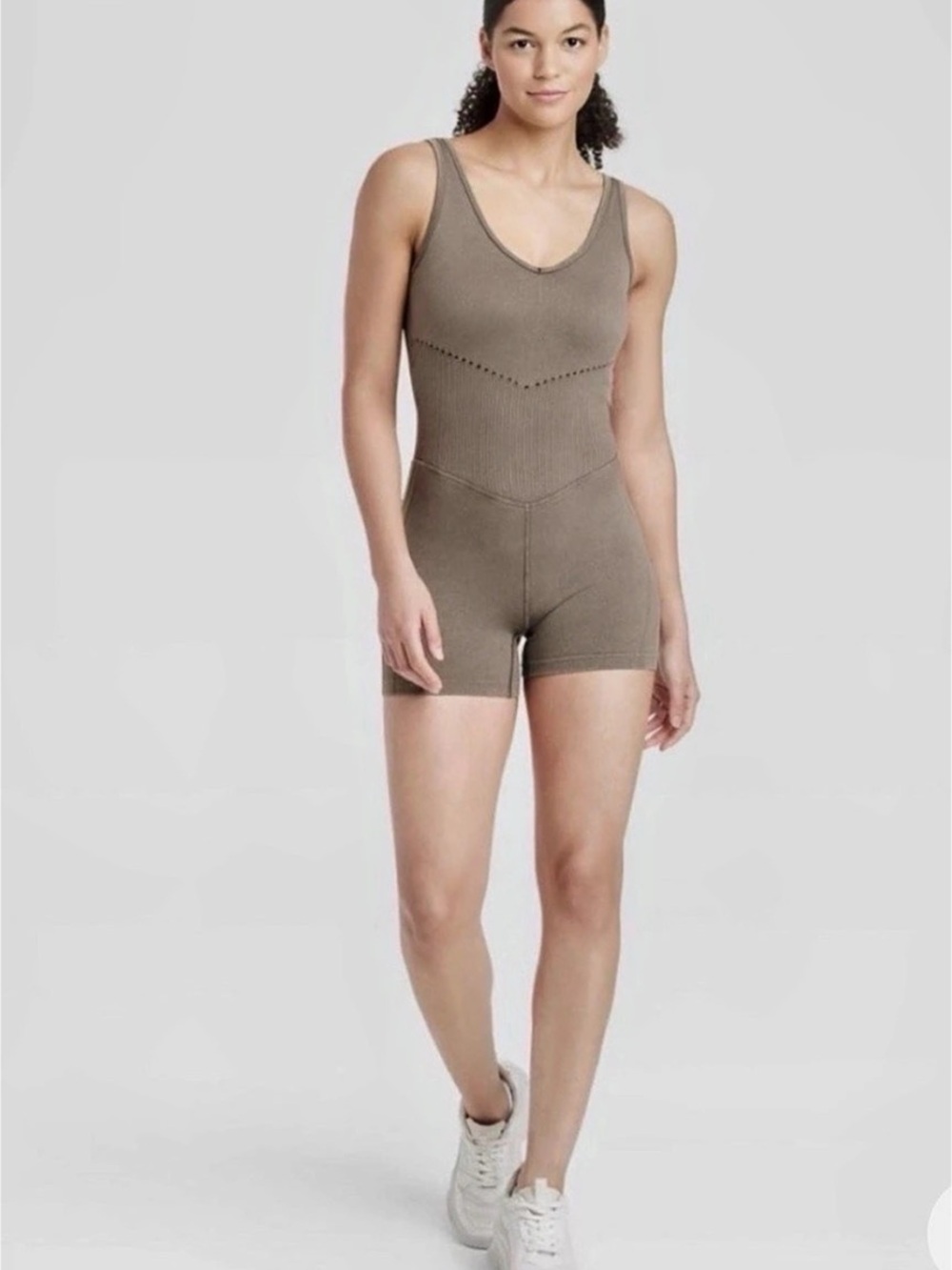 JoyLab Seamless Short Active Bodysuit Bike Shorts Brown Large